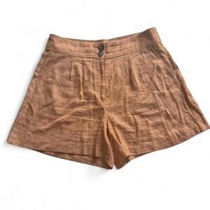 Linen Biltmore Blend Tailored Shorts old money Size 12 Brown